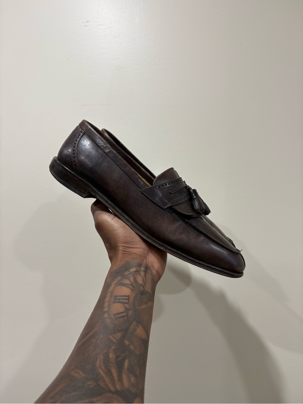 Vintage Leather Tassel Loafers